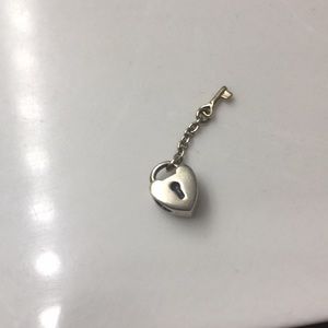 Pandora two tone heart and key charm